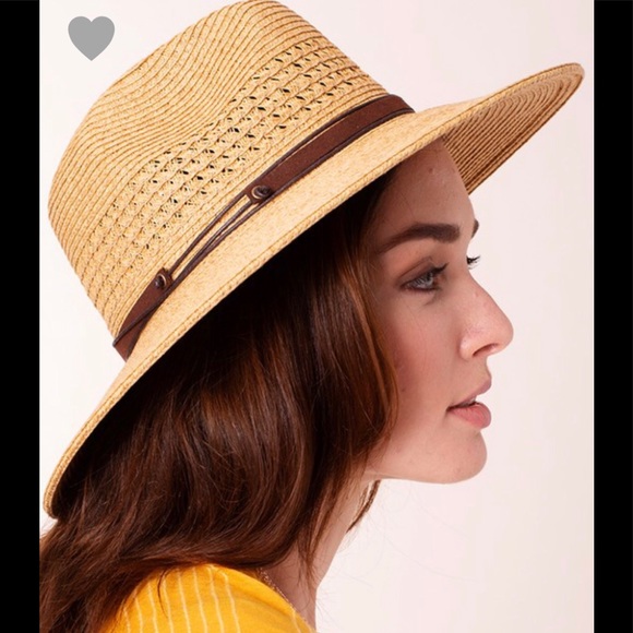 Banded Straw Hat - Picture 1 of 6